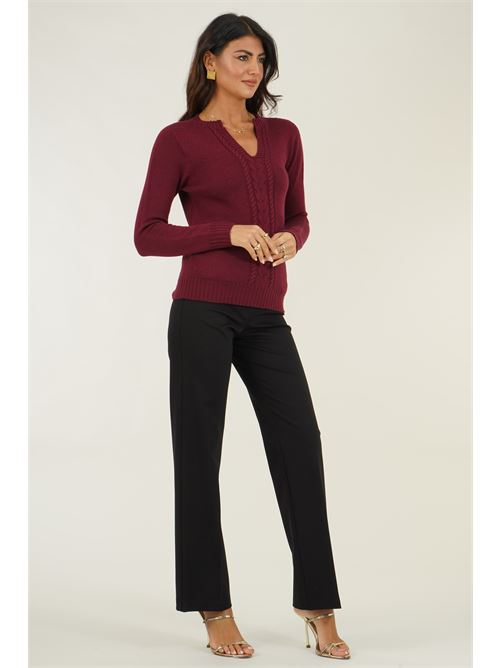 Maglia in pura lana Valeria Ghittori | 1287BORDEAUX